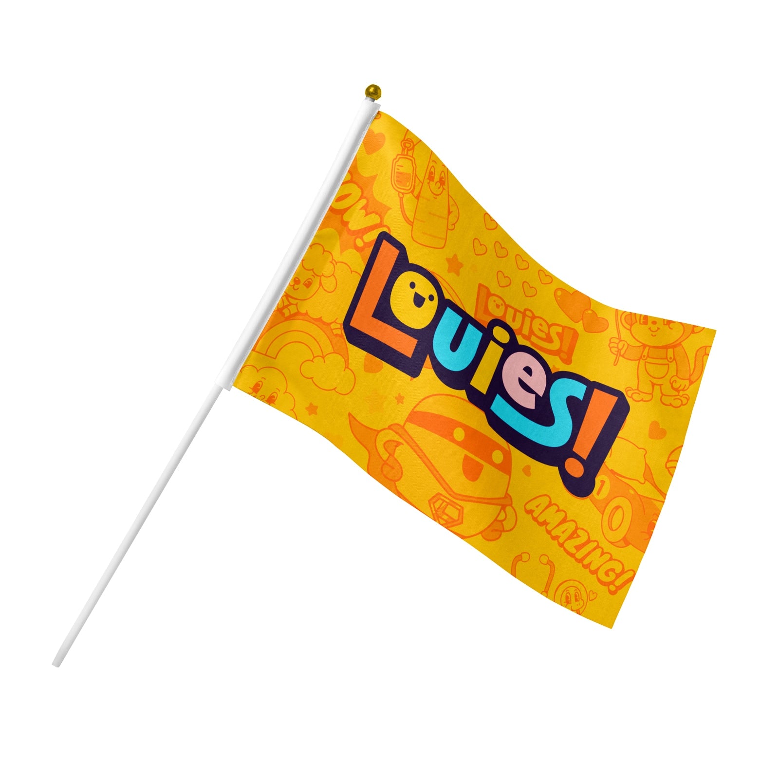 Louie's Hand Waving Flag
